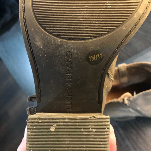 Lucky Brand Genuine Leather Brown Booties - Picture 7 of 7